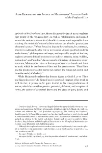 "Some Remarks on the Source of Maimonides' Plato in Guide of the Perplexed I.17," Zutot
