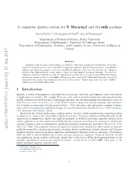 A Computer Algebra System for R: Macaulay2 and the M2r Package