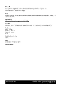 Adaptive Optics for Extremely Large Telescopes 4 – Conference Proceedings