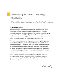 Choosing a Load Testing Strategy Why and How to Optimize Application Performance