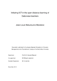 Initiating ICT in the Open Distance Learning of Gabonese Teachers