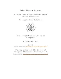 John Kieran Papers