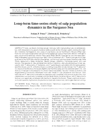 Long-Term Time-Series Study of Salp Population Dynamics in the Sargasso Sea