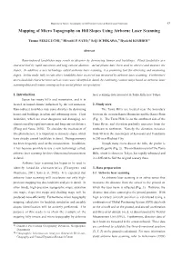 Mapping of Micro Topography on Hill Slopes Using Airborne Laser Scanning 47 Mapping of Micro Topography on Hill Slopes Using Airborne Laser Scanning