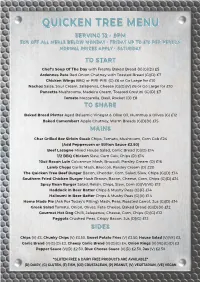 Quicken Tree Menu October 2020 NEW.Indd