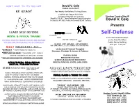 Self-Defense Training Classes
