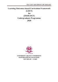 Ugc Locf Document on Zoology