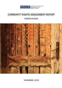 Community Rights Assessment Report Fourth Edition