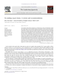 On Making Causal Claims a Review and Recommendations.Pdf