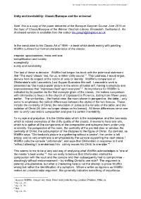 Unity and Inevitability: Classic/Baroque and the Universal Note: This Is a Copy of the Paper Delivered at the Baroque Summer