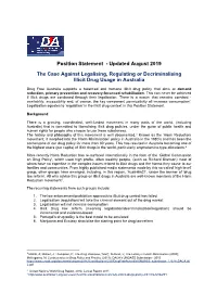Position Statement - Updated August 2019
