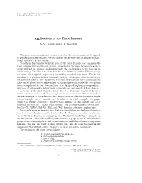 Applications of the Trace Formula