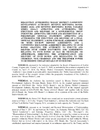 Attachment 1 RESOLUTION AUTHORIZING MOSAIC DISTRICT