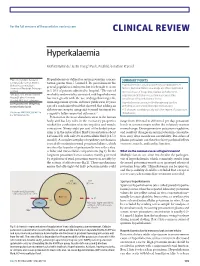 Clinical Review Hyperkalaemia