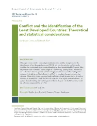 Conflict and the Identification of the Least Developed Countries: Theoretical and Statistical Considerations