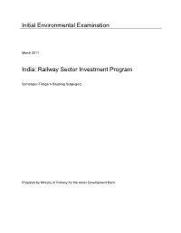 IEE: India: Sambalpur-Titlagarh Doubling Subproject, Railway