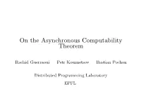 On the Asynchronous Computability Theorem