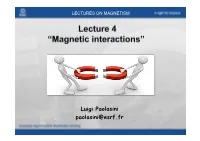 Paolasini Magnetism Lecture4.Ppsx