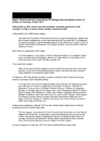 Researched and Compiled by the Refugee Documentation Centre of Ireland on Tuesday 18 April 2017