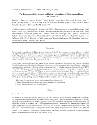 The Frequency of Occurrence and Relative Abundance of Ohio Stream Fishes: 1979 Through 1995