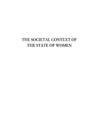 The Societal Context of the State of Women