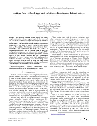 An Open Source-Based Approach to Software Development Infrastructures