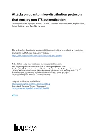 Attacks on Quantum Key Distribution Protocols That Employ Non