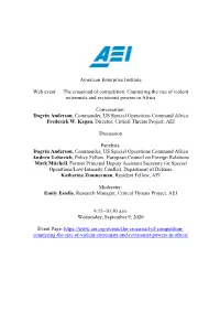 Countering the Rise of Violent Extremists and Revisionist Powers in Africa
