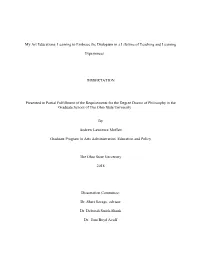 My Art Educations: Learning to Embrace the Dialogism in a Lifetime of Teaching and Learning Experiences. DISSERTATION Presented