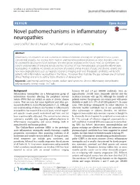 Novel Pathomechanisms in Inflammatory Neuropathies David Schafflick1, Bernd C