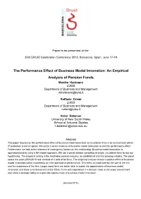 The Performance Effect of Business Model Innovation: an Empirical
