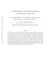 A Measure of De Sitter Entropy and Eternal Inflation