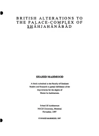 British Alterations to the Palace-Complex of Shahj