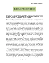 Ecocriticism and Geocriticism: Overlapping Territories in Environmental and Literary Studies