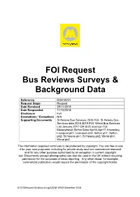 FOI Request Bus Reviews Surveys & Background Data