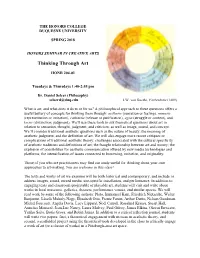 Honors 1 Page Syllabus