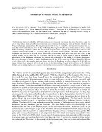 Kundiman in Media: Media in Kundiman