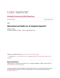 Neuroscience and Health Law: an Integrative Approach?