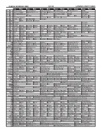 Sunday Morning Grid 1/21/18 Latimes.Com/Tv Times