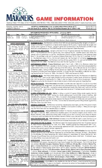 04-06-2010 Mariners Notes