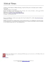 A Sketch of the History of Music-Printing, from the Fifteenth to The