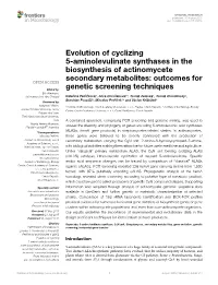 Evolution of Cyclizing 5-Aminolevulinate Synthases in the Biosynthesis of Actinomycete Secondary Metabolites: Outcomes For
