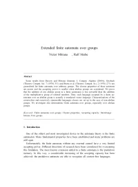 Extended Finite Autómata O Ver Group S