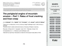 Frost-Weathering Model 5.2 Soil Production Function J