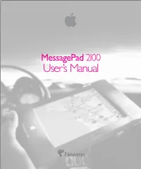 Messagepad 2100 User's Manual