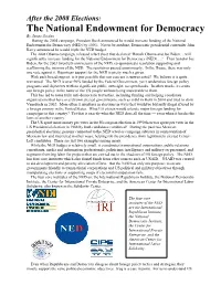 The National Endowment for Democracy