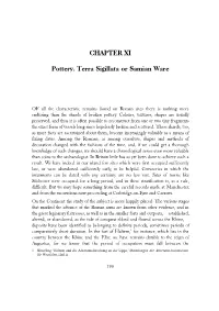 CHAPTER XI Pottery. Terra Sigillata Or Samian Ware