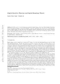 Digital Hurewicz Theorem and Digital Homology Theory