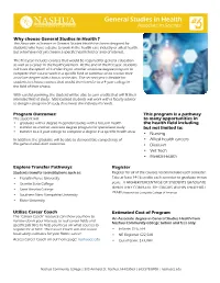 General Studies in Health Associate in Science