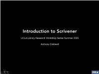 Introduction to Scrivener